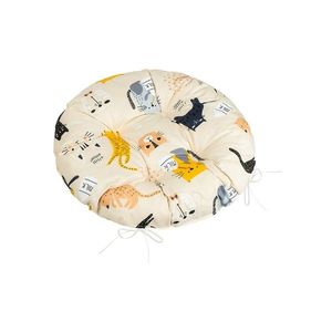 Bellatex Perna Adéla matlasată rotundă Pisicăgalbenă, 40 x 40 cm imagine