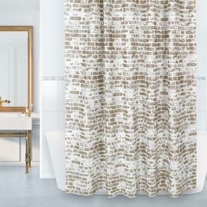 Bellatex Perdea de baie Zeď maro, 180 x 200 cm imagine