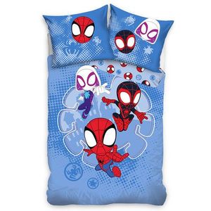 Lenjerie de pat Carbotex din bumbac pentru copiiSpidey Little Heroes, 140x 200 cm, 70 x 90 cm imagine