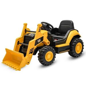 Baby Mix Tractor electric pentru copii CAT, galben imagine