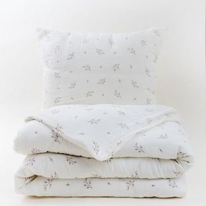 Lenjerie de pat din muselină Matex Crenguțe, 140 x 200 cm, 70 x 90 cm imagine