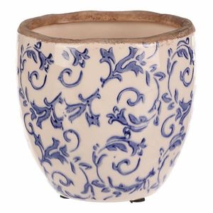 Ghiveci ceramic în stil retro, diametru 15 cm x 14cm imagine