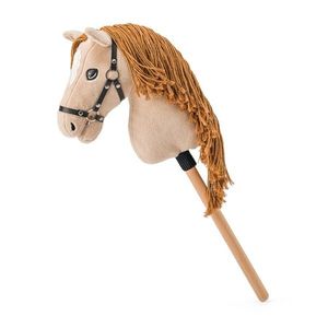 Hobby horse Faunica Gracia, bej, iapă pe bară, coamă din sfoară, bej imagine