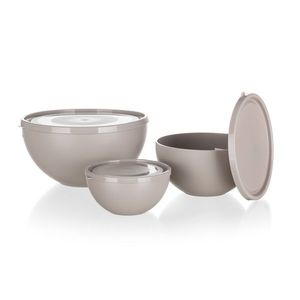 Set boluri de plastic cu capac Banquet Culinaria0, 2 / 0, 5 / 1, 2 l, gri imagine