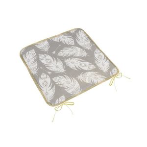 Bellatex Perna Adéla netedă Pene gri, albă, 40 x40 cm imagine