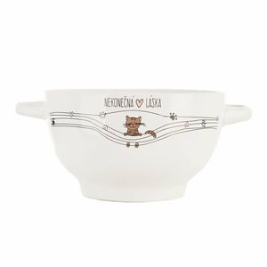 Castron de ceramică Orion Endless love Cat, diam. 14 cm imagine
