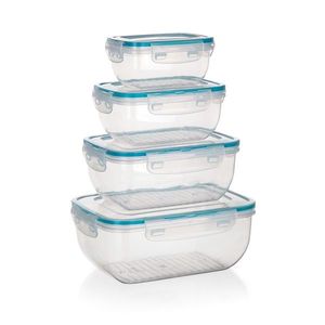 Set de recipiente de plastic cu capac Banquet Leya, 4 buc. imagine