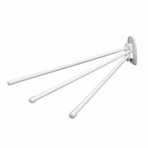 Suport pentru prosoape, 3 brațe, alb, alb, M imagine