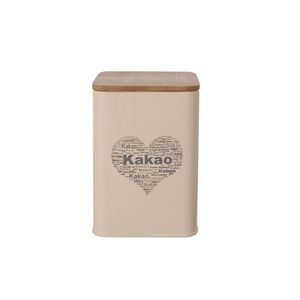 Doză Orion Inimă, Cacao, din tablă, î. 14 cm imagine