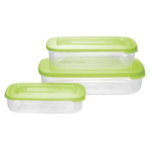 Set de 3 boluri de plastic Tontarelli, verde, verde imagine