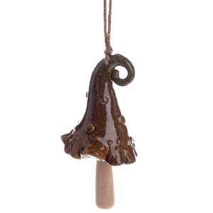 Clopoțel ceramic Pălărie maro, 38 x 9 cm, maro imagine