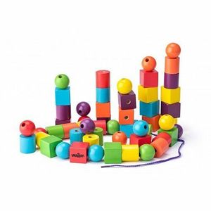 Maxi-mărgele din lemn Woody, 60 piese imagine