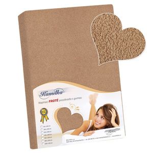 Cearșaf de pat Bellatex Kamilka nuc, maro, 100 x 200 cm imagine