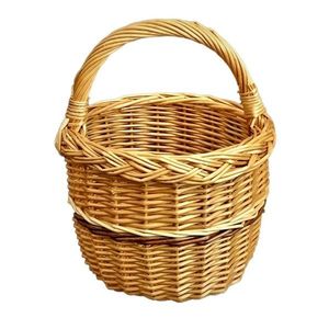 Coșuleț împletit din răchită lăcuită, diam. 20 cm, imagine