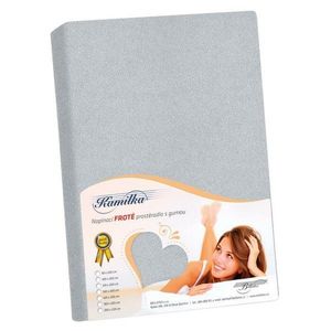 Bellatex Cearșaf din bumbac terciopelat, grimediu, 200 x 220 cm, gri deschis, 200 x 220 cm imagine