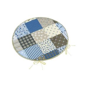 Bellatex Perna Adéla rotundă netedă Patchworkalbastră 40 x 40 cm imagine