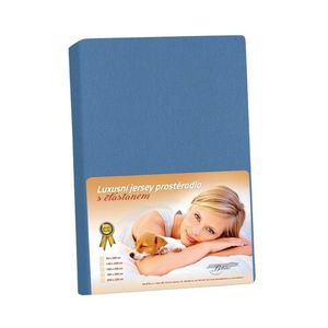 Cearșaf din jersey cu elastan, albastru închis, albastru închis, 90 x 200 cm imagine