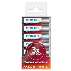 Philips Baterii AA 1, 5 V Power Alkaline, 20 buc. imagine