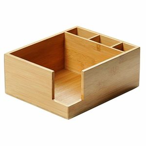 Kesper 70852 Organizator de bucătărie din bambus, 5 compartimente, 18 x 9 x 18 cm imagine