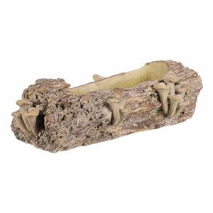 Ambalaj din beton - ghiveci, lemn cu ciuperci, 41x 19 x 13 cm, maro, 41 cm imagine
