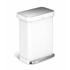 Simplehuman Coș de gunoi cu pedală 55 l, alb, alb, 55 l imagine