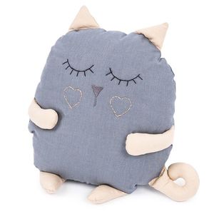 Pernă în formă de pisică Cat gri, 28 x 32 cm imagine
