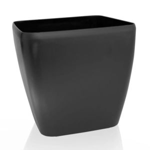 Ghiveci de flori Flower Lover Quadrato Easy negrumat, 24 cm, negru, 24 cm imagine