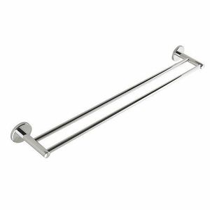 Suport dublu pentru prosoape AQUALINE SB111 Samba, 60 cm, argintiu imagine