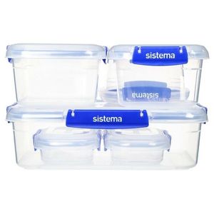 Sistema Set de 6 cutii etanșe pentru alimente KLIP IT PLUS, 2x180 ml, 2x400 ml, 1x1 l și 1x2, 2 l imagine
