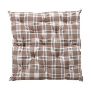 Pernă de scaun matlasată Happy check bej/negru , 40 x 40 cm imagine