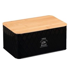 Kesper 18047 Cutie pentru pâine cu tăbliță, negru, 28 x 18 x 13 cm imagine