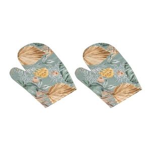 Mănușă de bucătărie Bellatex Monstera gri, 28 x18 cm, 2 buc imagine