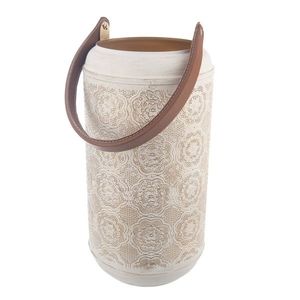 InDecor Sfeșnic metalic Mandala bej, 15 x 15 x 27cm imagine