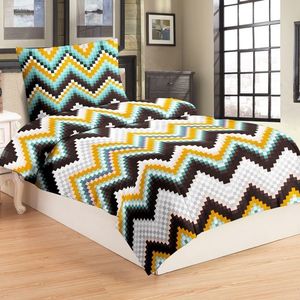 Lenjerie de pat din micro-pluș Zig Zag, 140 x 200 cm, 70 x 90 cm imagine