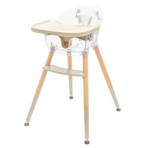 Scaun de masă pentru copii Baby Mix Ingrid wooden, bej imagine