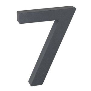 Număr aluminiu de casă 7, suprafață în relief 3D imagine