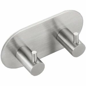 SAPHO 32202 cârlig dublu autoadeziv, rotund, dinoțel inoxidabil șlefuit imagine