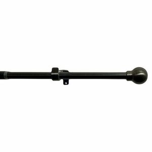 Set de perdele extensibile, bile 16/19 mm, niche, 200 - 350 cm, fără inele, negru, 200 - 350 cm imagine