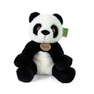 Panda din pluș Rappa, alb-negru, 27 cm imagine