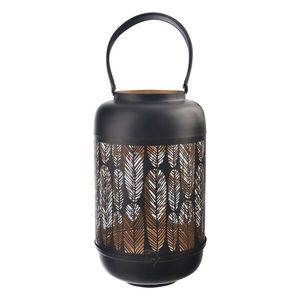 InDecor Sfeșnic metalic Leaf negru, 23 x 23 x 42cm imagine