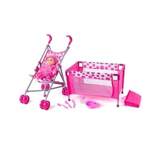 Set cărucior cu păpușă Woody Baby imagine