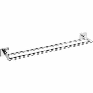 SAPHO XQ404 X-Square suport dublu pentru prosoape65 cm, argintiu imagine
