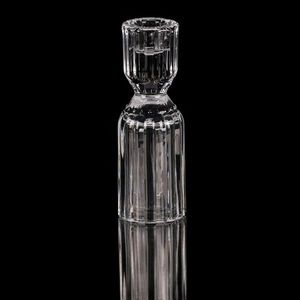 Sfeșnic de sticlă 14, 5 cm pentru lumânare conică, transparent imagine