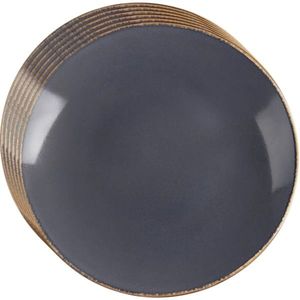 Orion Set de farfurii ceramice adânci Glaze gri 27cm, 6 buc., gri imagine