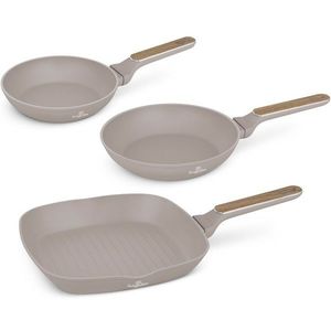BerlingerHaus Set de tigăi cu suprafață din titan Taupe Nordic, 2+1 buc. imagine
