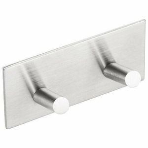 SAPHO 31202 cârlig dublu autoadeziv, oțelinoxidabil șlefuit imagine