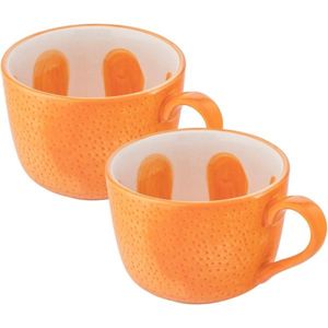Altom Set de căni jumbo din ceramică Tropicanaportocaliu 470 ml, 2 buc., portocaliu imagine