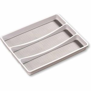 Kesper 30094 Cutie din plastic pentru tacâmuri, 3compartimente, albă, 40, 5 x 32, 5 x 4, 5 cm imagine