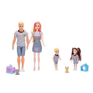 Familie păpuși Woody 90621, cu animale decompanie, 30 cm imagine