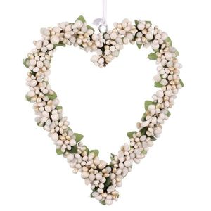 Decorațiune suspendată de fructe de pădureartificiale, crem , 17 x 2 x 20 cm, crem deschis imagine